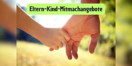 Erwachsener und Kind halten sich an den Händen.